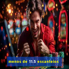 menos de 11.5 escanteios